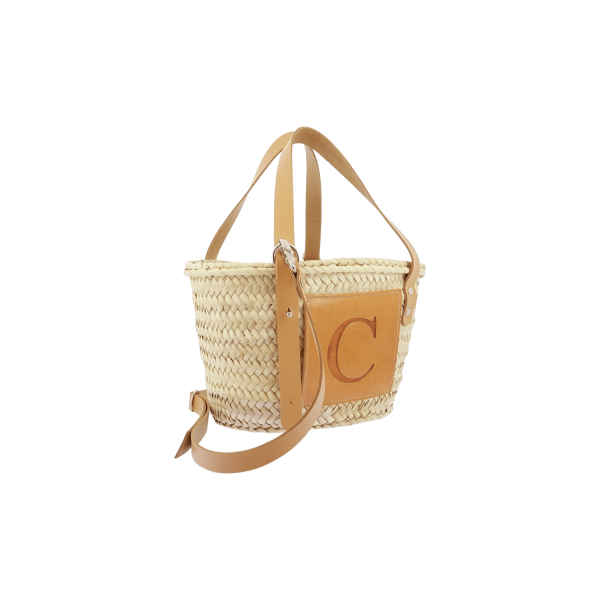 Small Ibiza straw basket