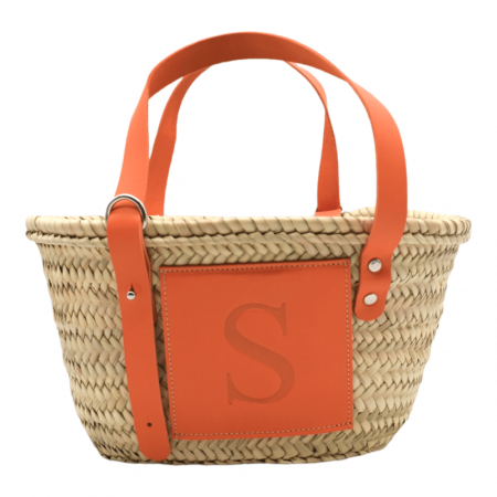 Ibiza straw basket small color